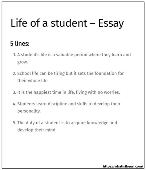 Life Of A Student Essay Essay Quotes For Students Student