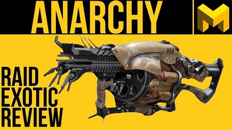 Destiny 2 Anarchy Skin Destiny 2 Best Weapons To Use Instead Of