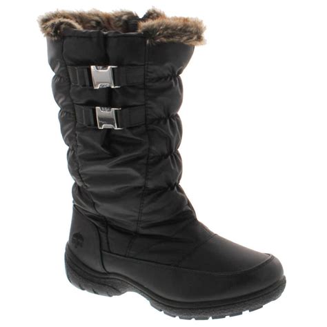 Totes Womens Bunny Waterproof Quilted Winter Snow Boots Eastern