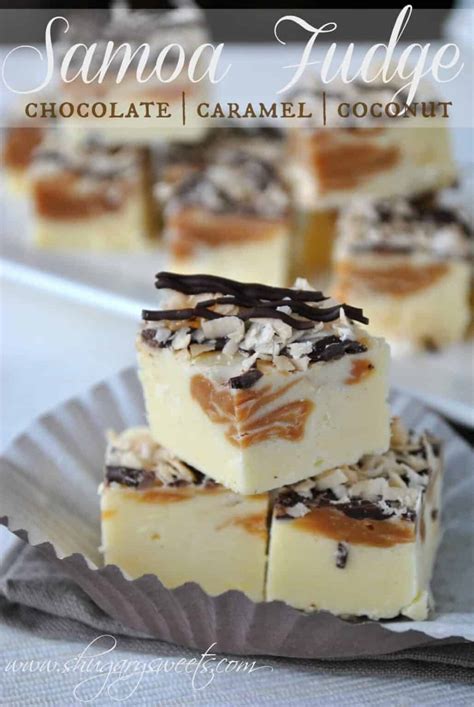 Chocolate Caramel Coconut Fudge Aka Samoa Fudge Shugary Sweets