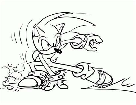 Free Sonic The Hedgehog Running Coloring Pages Download Free Sonic The