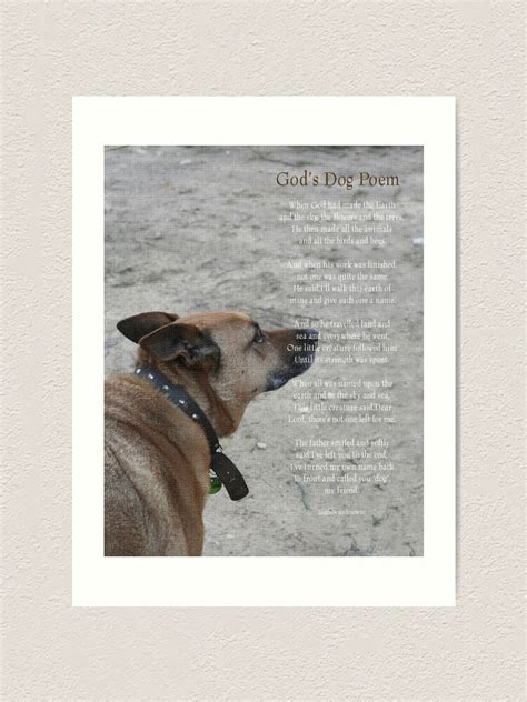 Gods Dog Poem Art Print For Sale By Khanagirl Redbubble