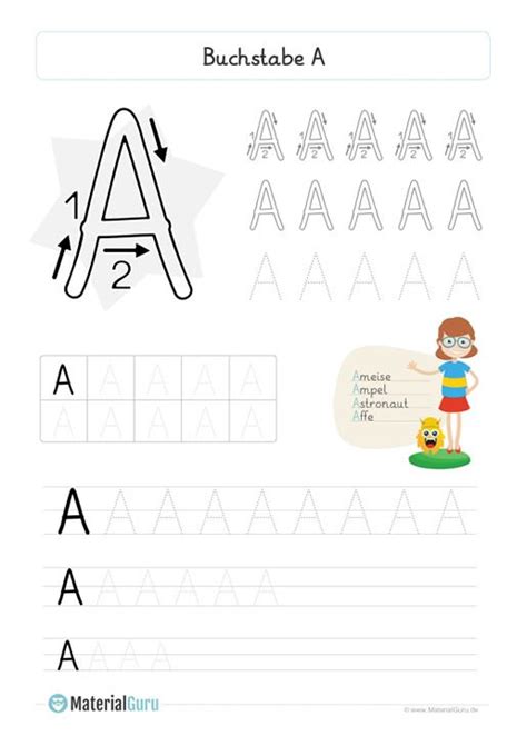Jetzt material & übungen gratis downloaden! Buchstabe A | Buchstabe a, Schreiben lernen, Buchstaben lernen