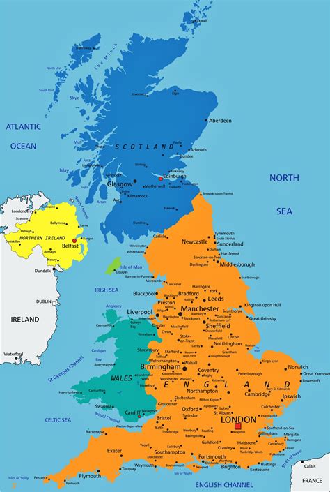 Cities Map Of Great Britain
