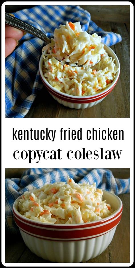 Great tasting chicken has become synonymous with kfc; Kentucky Fried Chicken Coleslaw Copycat | Recipe for ...