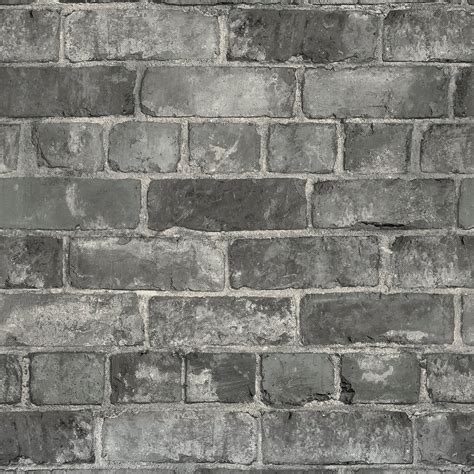 Durham Brick Wallpaper Grey Stone 3d Effect Textured Vinyl Etsy Uk