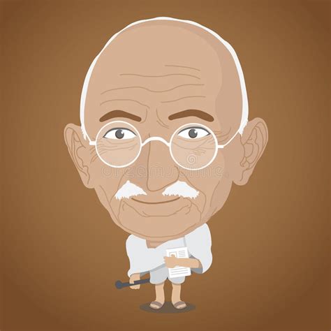 Vector Illustration Mahatma Gandhi Editorial Image
