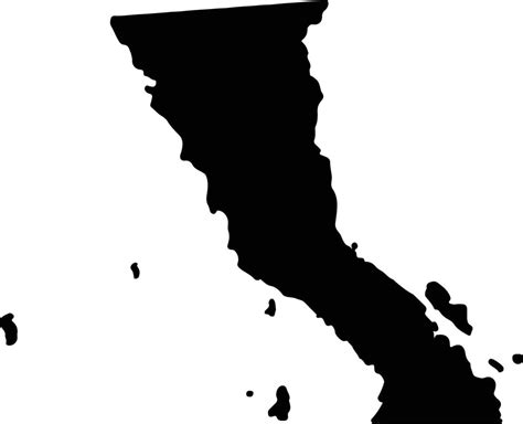 baja california mexico silueta mapa 37800023 vector en vecteezy