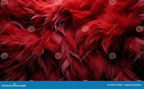 A Close Up Of Red Feathers Background Stock Illustration Illustration