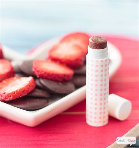Homemade Lip Balm That Tastes Like Chocolate Covered Strawberries