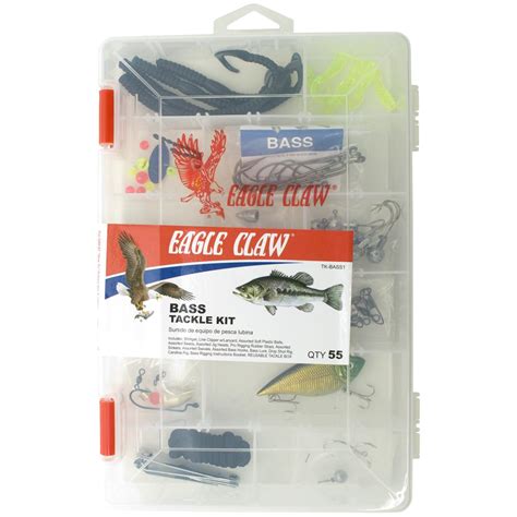Eagle Claw Tk Bass1 Bass Fishing Tackle Kit 299993 Lure Kits At