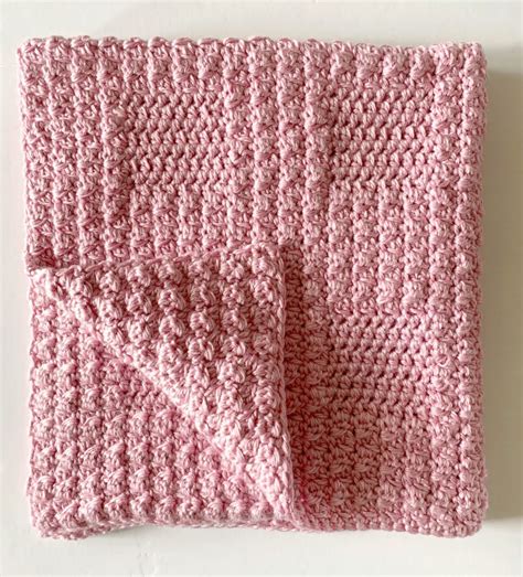 Crochet Textured Baby Blanket In Pink Daisy Farm Crafts