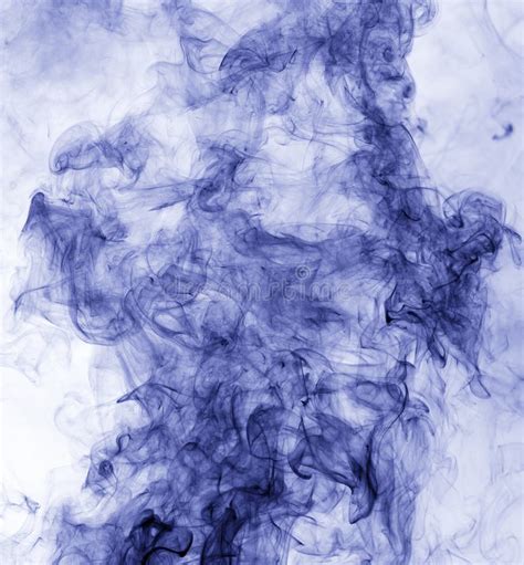 Blue Smoke On A White Background Inversion Stock Image Image Of
