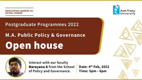 Ma Public Policy And Governance Open House Youtube