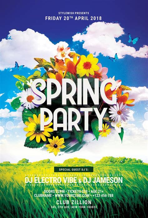 Spring Party Flyer Event Flyer Templates Event Flyer Flyer Template