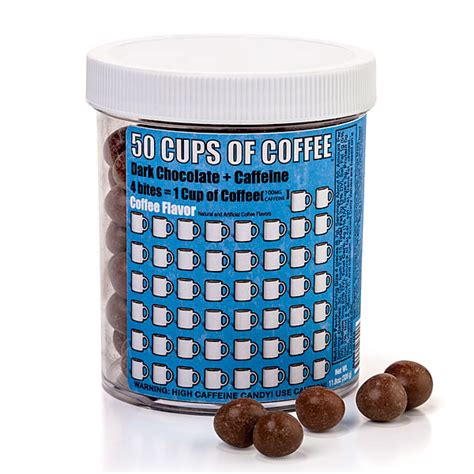 50 Cups Of Coffee Tub O Caffeinated Candy