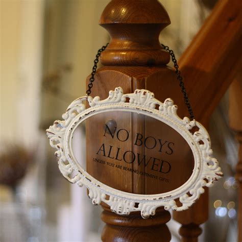 No Boys Allowed Sign For Bridal Dressing Room