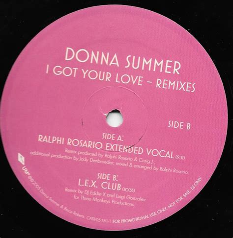 Donna Summer I Got Your Love Remixes 2005 Vinyl Discogs
