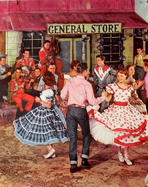 Image From 1958 Square Dancing Calendar Danse Western Danse De