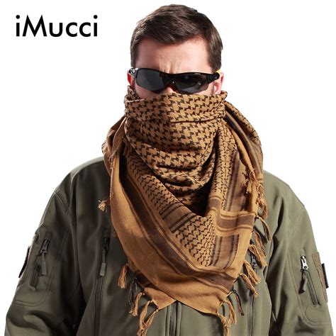 Imucci Men Winter Scarf Military Windproof Scarf Muslim Hijab Shemagh