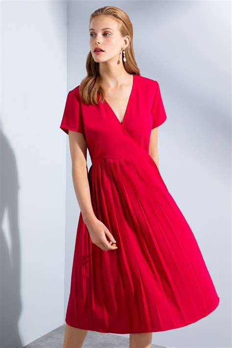 Grace Hill Pleat Skirt Short Sleeve Dress Online Shop Ezibuy