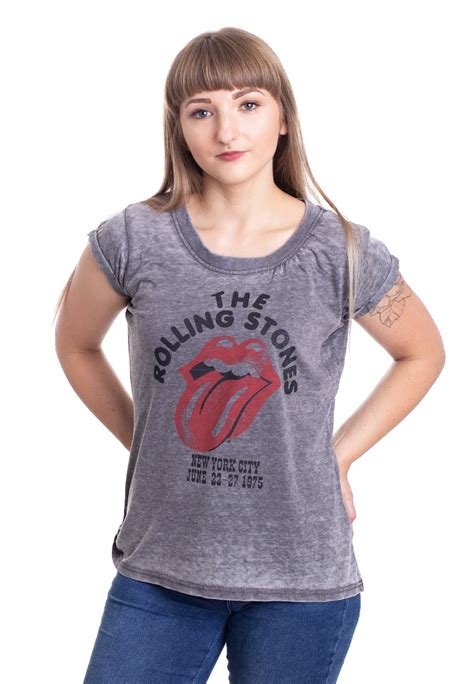 The Rolling Stones Nyc 1975 Burnout Grey Girly