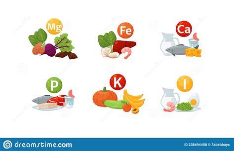 Vitamin And Mineral Infographic For Healthy Food Nutrition Food