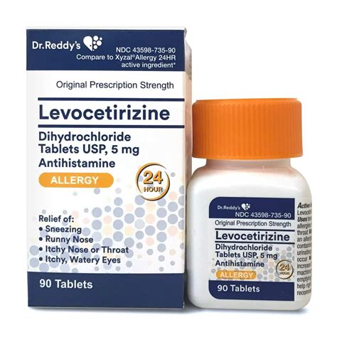 Levocetirizine 5 Mg Allergy Pills 24 Hour Allergy And Sinus Relief