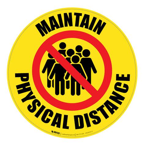 Maintain Physical Distance Floor Sign Creative Safety Supply