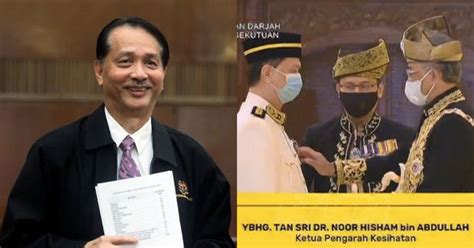 Son of tan sri wan hamzah wan mohd salleh and private husband of private father of aimee azia azmi; Dr Noor Hisham Has Been Awarded A 'Tan Sri' Title By The Agong