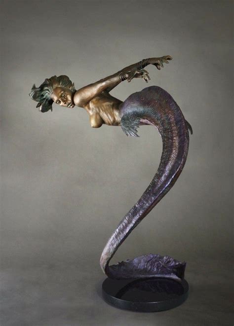 Mermaid Sculpture By Art Of Devon