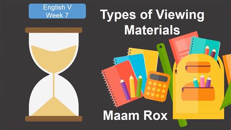 English 5 Types Of Viewing Materials Youtube