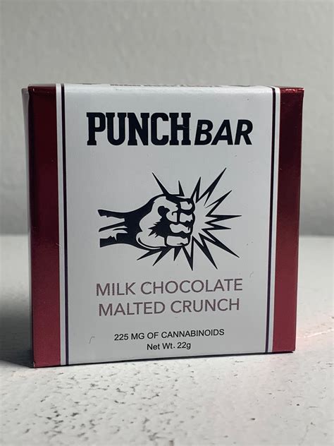 Punch Bar Milk Chocolate Malted Crunch 225MG HOTBOX