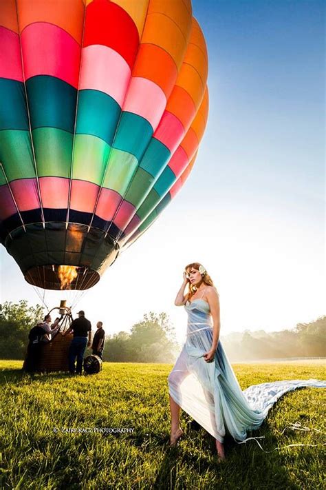 Hot Air Ballon Photoshoot For Verve Magazine Model Sara Fieldz Dress By Brooke Pritty Photo By