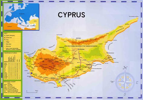 Cyprus Map Detailed Map Of Cyprus Town Maps