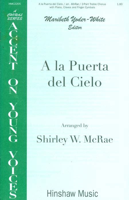 A La Puerto Del Cielo By Octavo Sheet Music For Choral Buy Print
