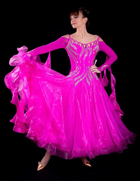 Elegant Hot Pink Ballroom Dress