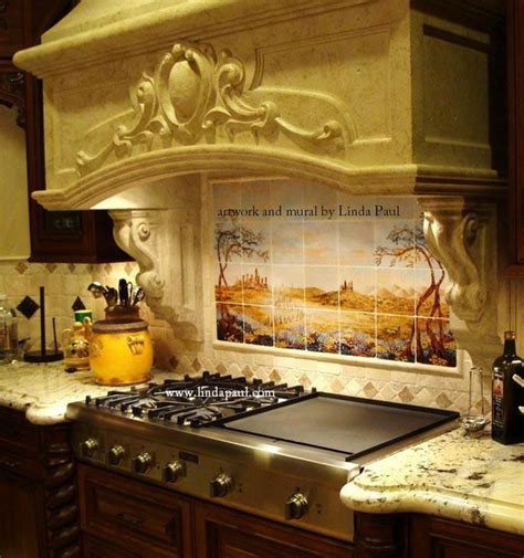 Our tile murals can be used as unique and colorful accents for kitchen backsplashes, bathrooms walls, benches, floor applications, pools these tiles are shipping from naples, italy and are carefully wrapped and shipped. Italian Kitchens - Tuscan Kitchen Tile Mural Backsplash by Linda Paul - Mediterranean - Kitchen ...