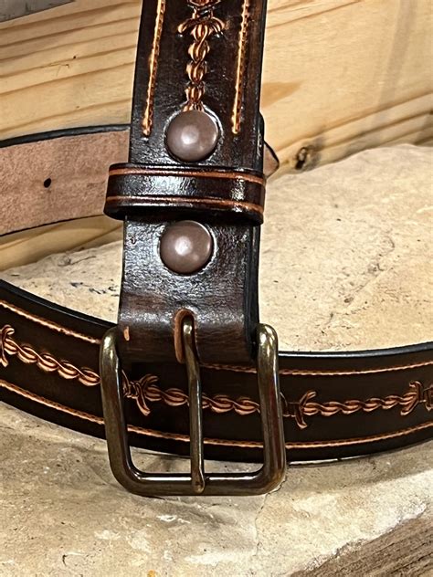 Barbed Wire Leather Belt