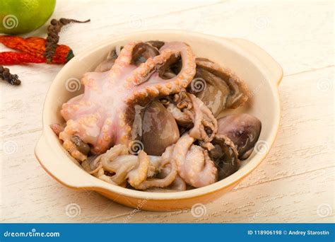 Raw Octopus Stock Photo Image Of Cuisine Background 118906198