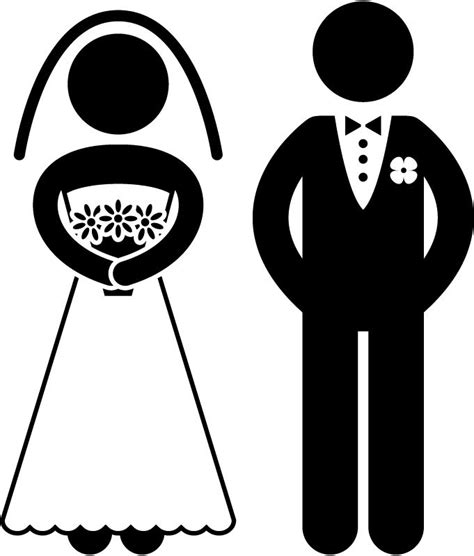 Bride and groom cartoon design, wedding marriage love celebration invitation and engagement theme vector illustration. Bride And Groom Clipart - Clipart Kid (With images ...