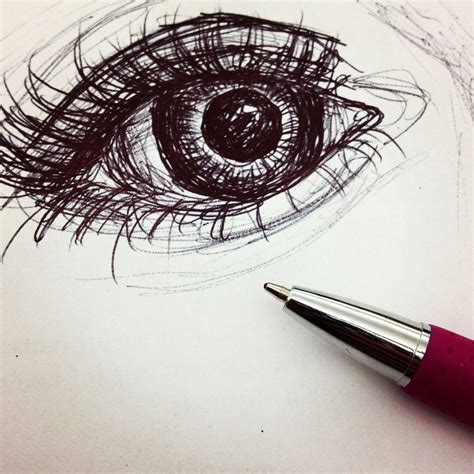 Eye In Pen Sketch Pen Sketch Drawings Art Inspiration