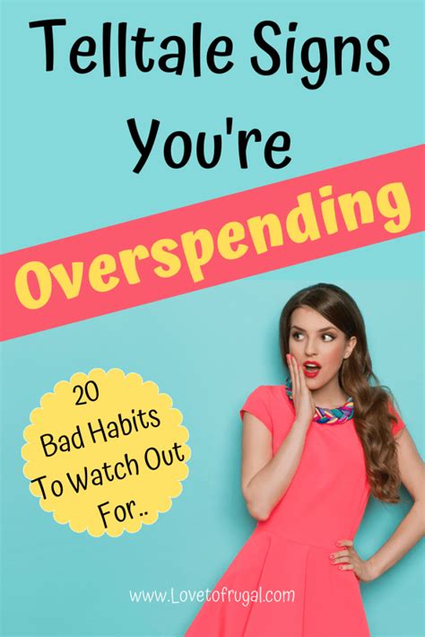 20 Telltale Signs Youre Overspending Love To Frugal