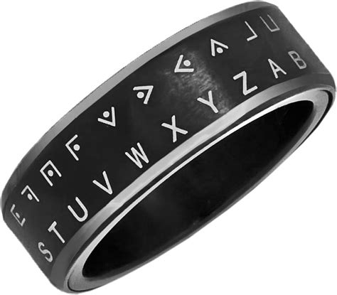 Decoder Ring Pig Pen Cipher Black Size 6 Uk Fashion