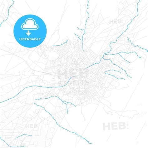 Prilep North Macedonia Pdf Vector Map With Water In Focus Hebstreits
