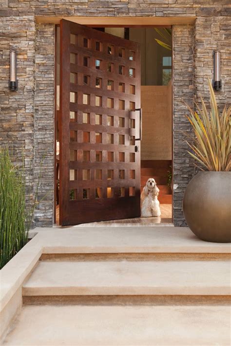 25 Modern Front Door With Wood Accents Homemydesign