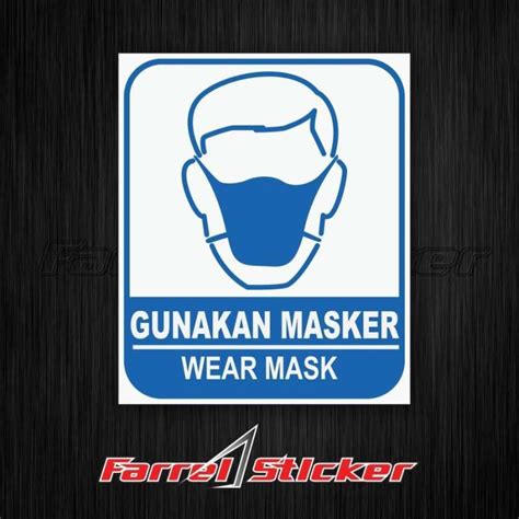 Jual Stiker Gunakan Masker Sticker Wear Mask Di Seller Farrel Sticker