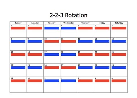 With staff rotation schedule template, you can easily track the staff schedule for the selected period or duration. Sample Joint Custody Schedules
