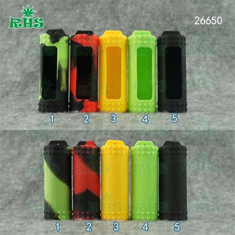 2 Types 10pcs Choose Mod 26650 Battery Soft Protective Silicone Case