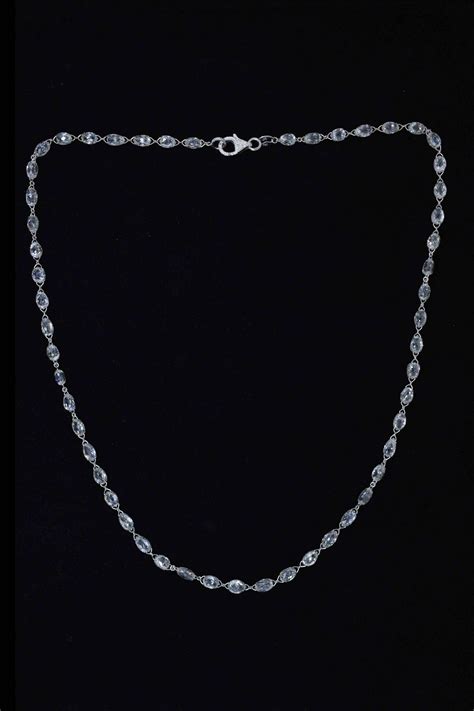 Briolette Cut Diamond Necklace Chain 24 Carats Jewellery Discovery